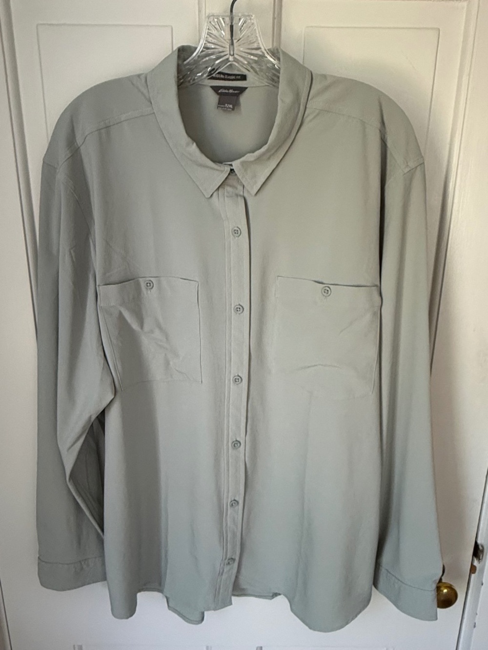 Eddie Bauer Women's Departure 3.0 LS Shirt - Light Green, Size 2X